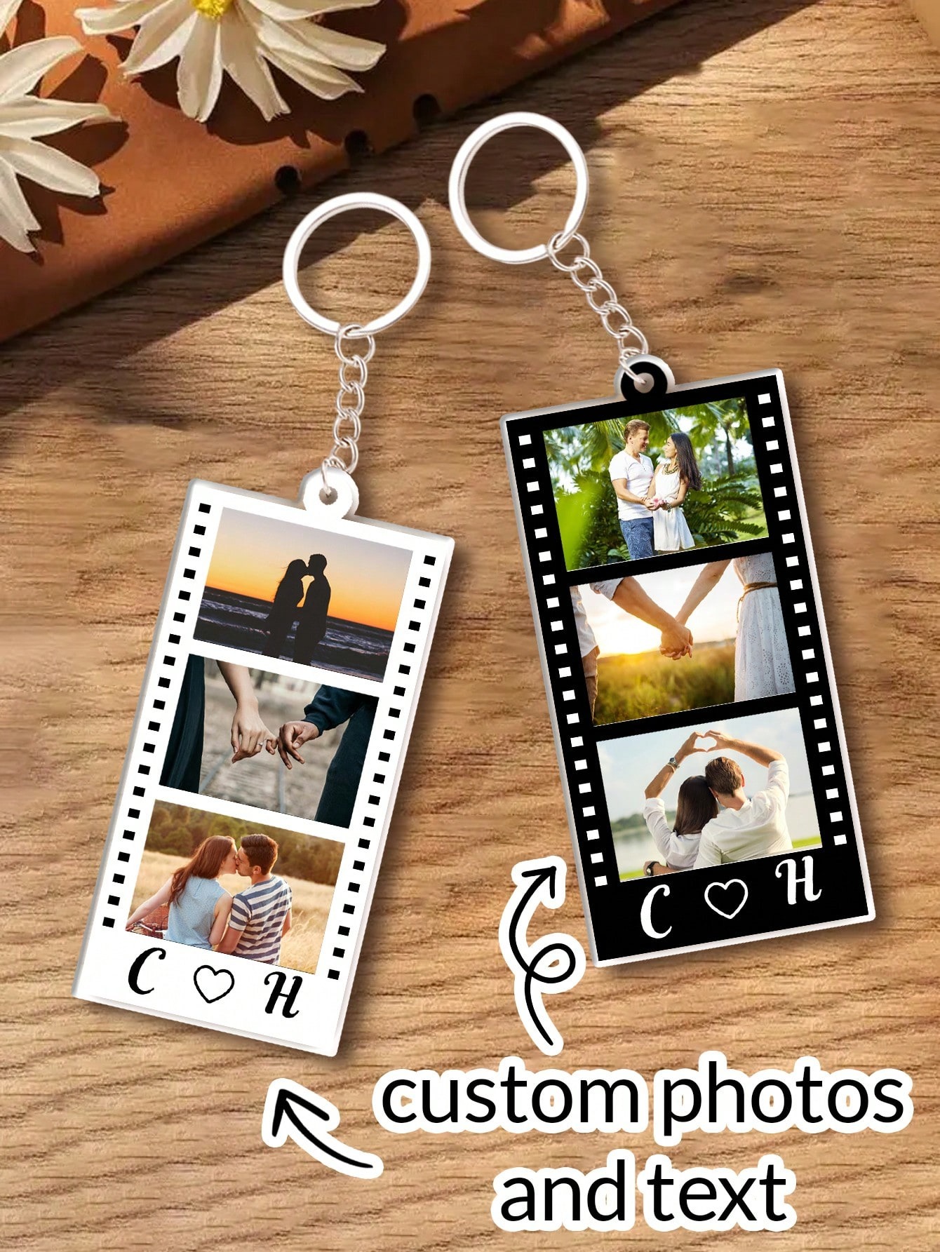 Custom Film Strip Photo Keychain